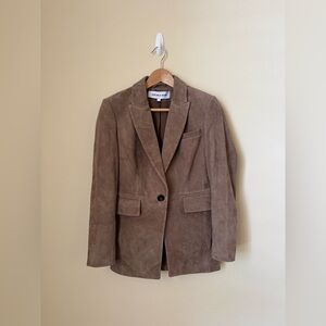 Veronica Beard Duane Suede Dickey Jacket Brown Size 2